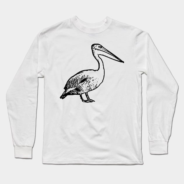 Pelican Long Sleeve T-Shirt by Tomoe Ren